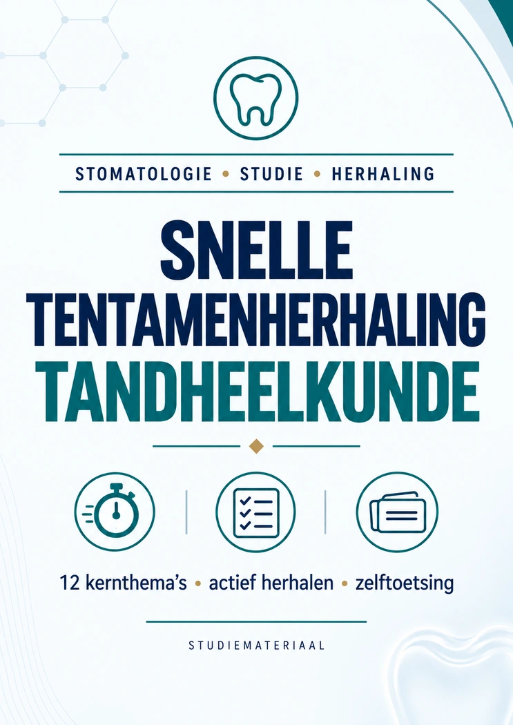 Omslag: Snelle tentamenherhaling tandheelkunde